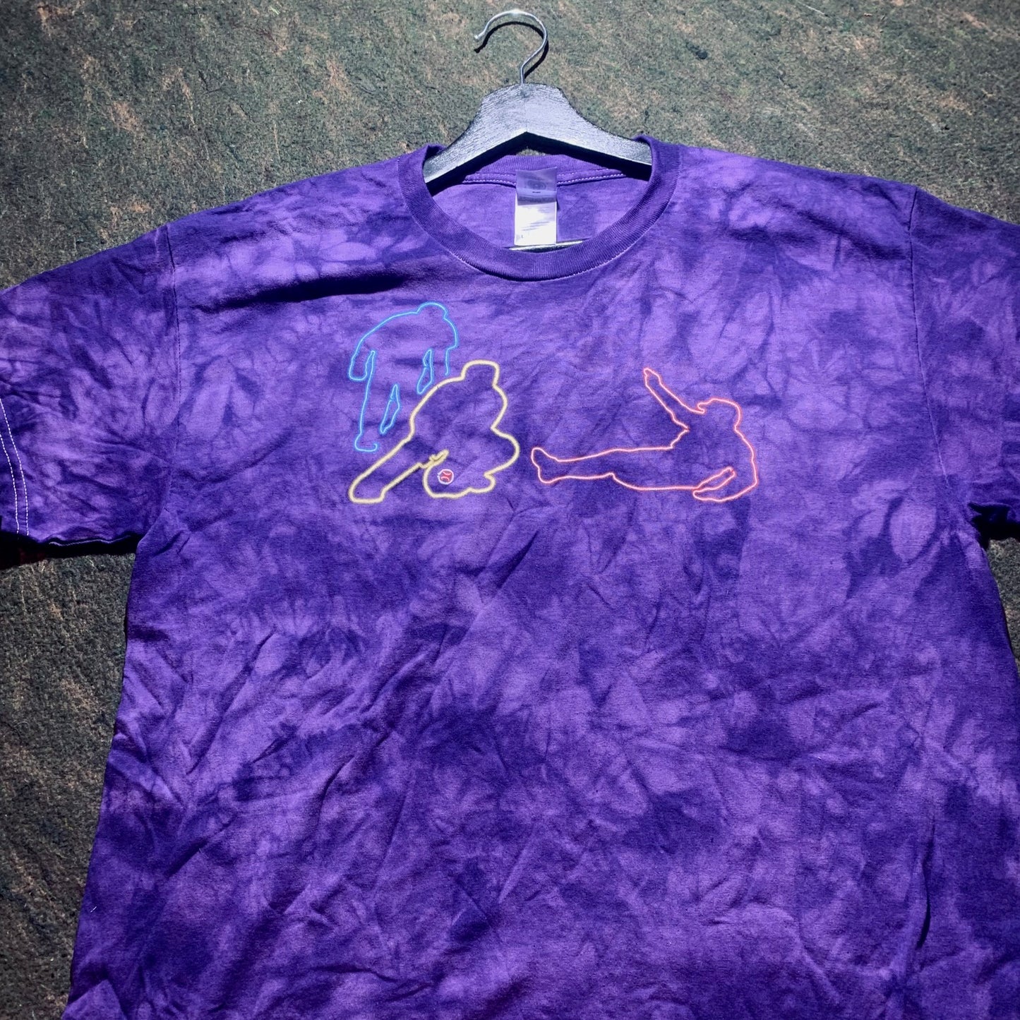 Neon Baseball - Purple Acid Wash Tee
