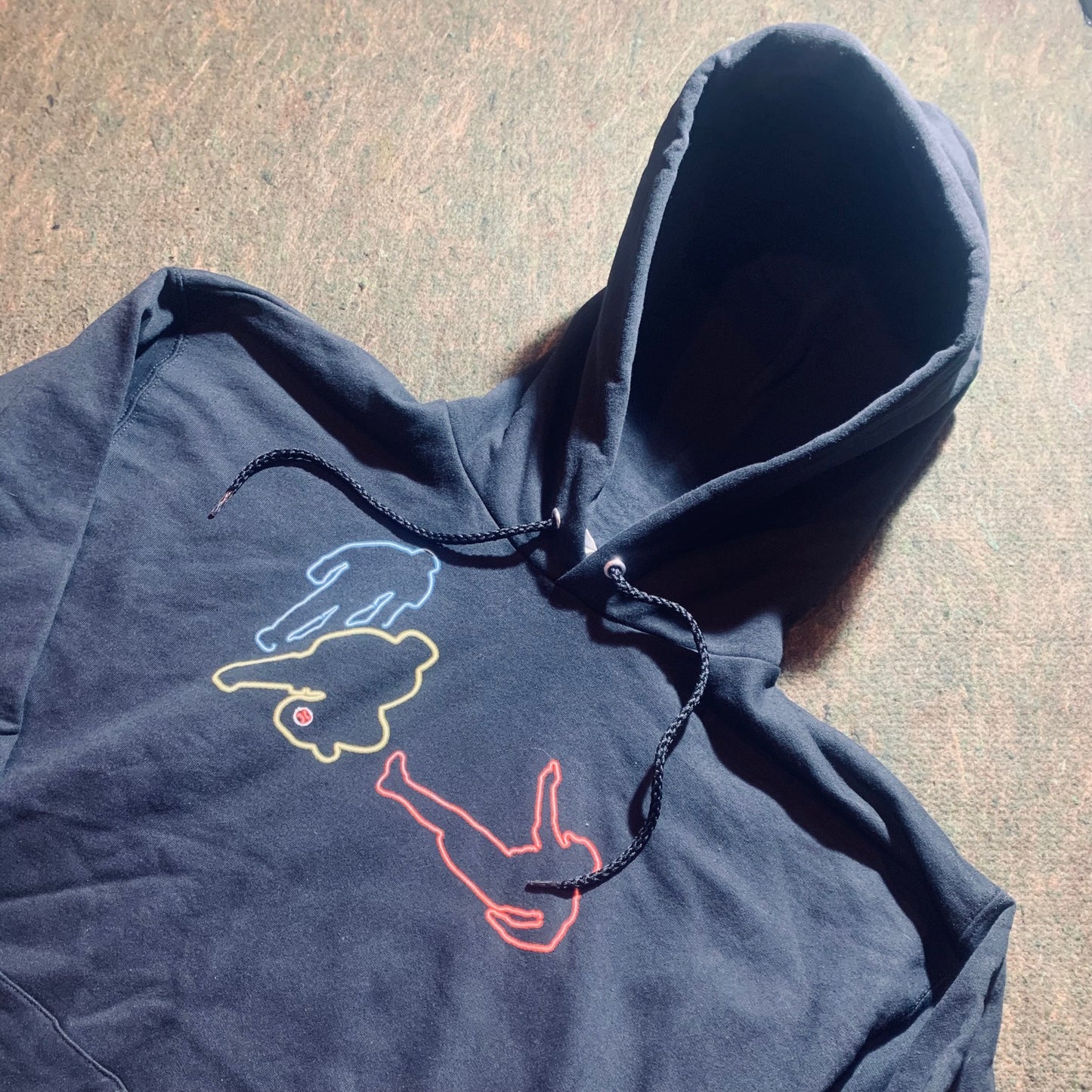 Neon Baseball - Black Pullover Hoodie