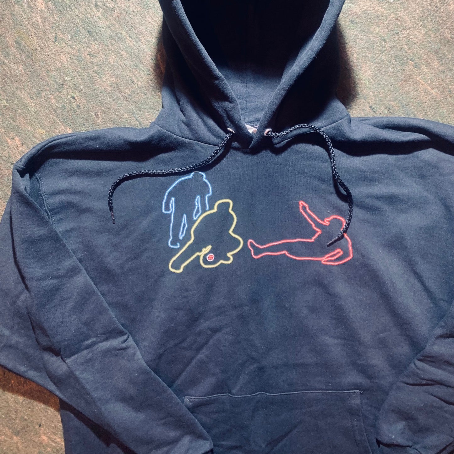 Neon Baseball - Black Pullover Hoodie