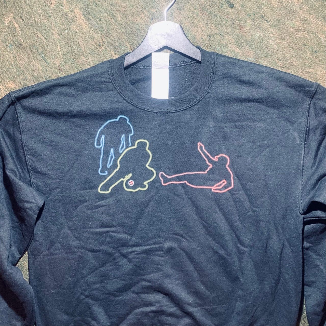 Neon Baseball - Black Crewneck Sweater